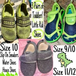 Toddler Little Kid Shoes Bundle Size 9 10 11 12 Slip On Sneakers Water Shoes